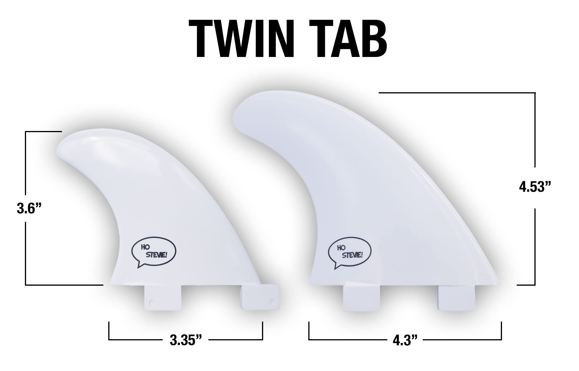 Ho Stevie! Frp Quad (4) Surfboard Fins - Stronger Than Regular Nylon Fins - Includes Fin Bag, Screws, Wax Comb And Fin Key (Whit