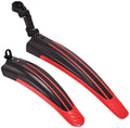 Free-fly Adjustable Road Mountain Bike Bicycle Cycling Tire Front/Rear Mud Guards Mudguard Fenders Set (Red)