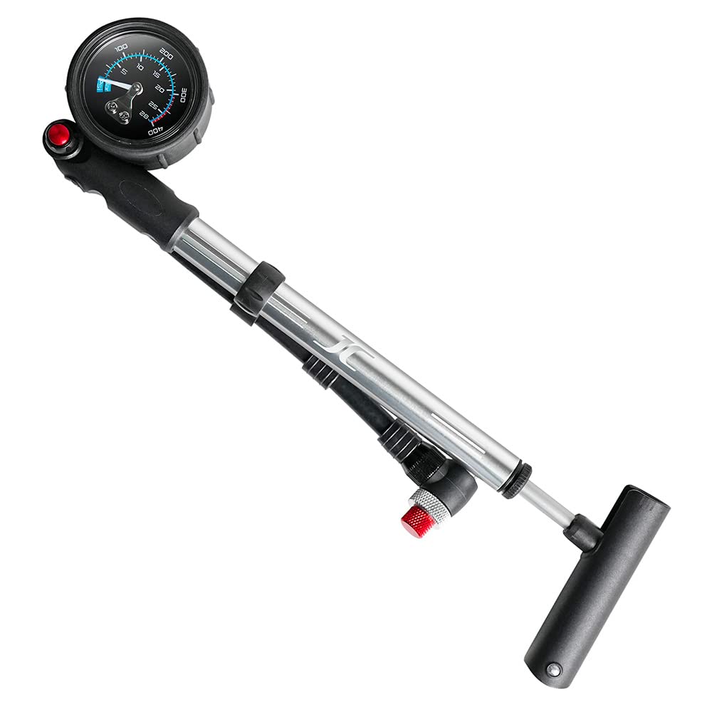 High Pressure Bike Fork Rear Shock Suspension Portable Pump 400 Psi With Pressure Gauge And Micro Air Adjustment Button