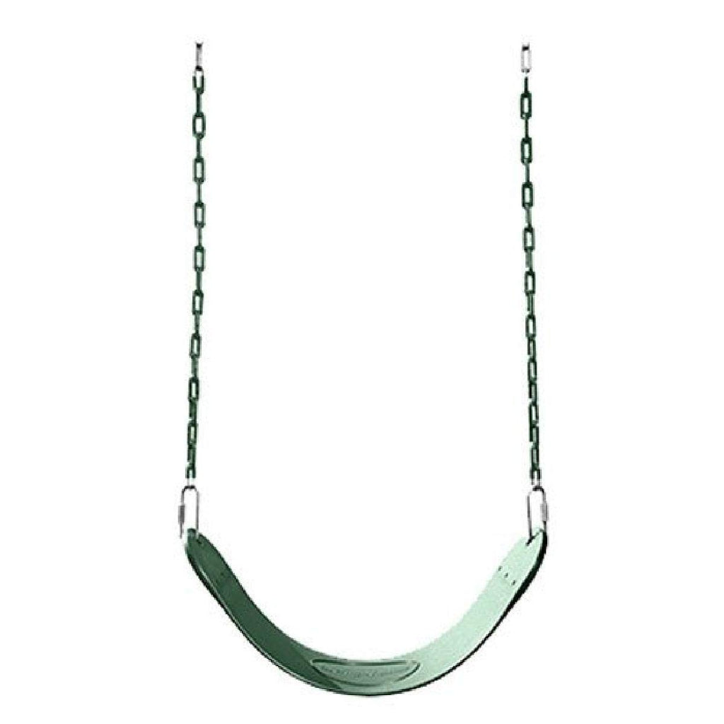 Swing-N-Slide Heavy Duty Green Swing Seat - 58'' Vinyl Coated Chain Backyard Playground Swing For Replacement Or Accessories