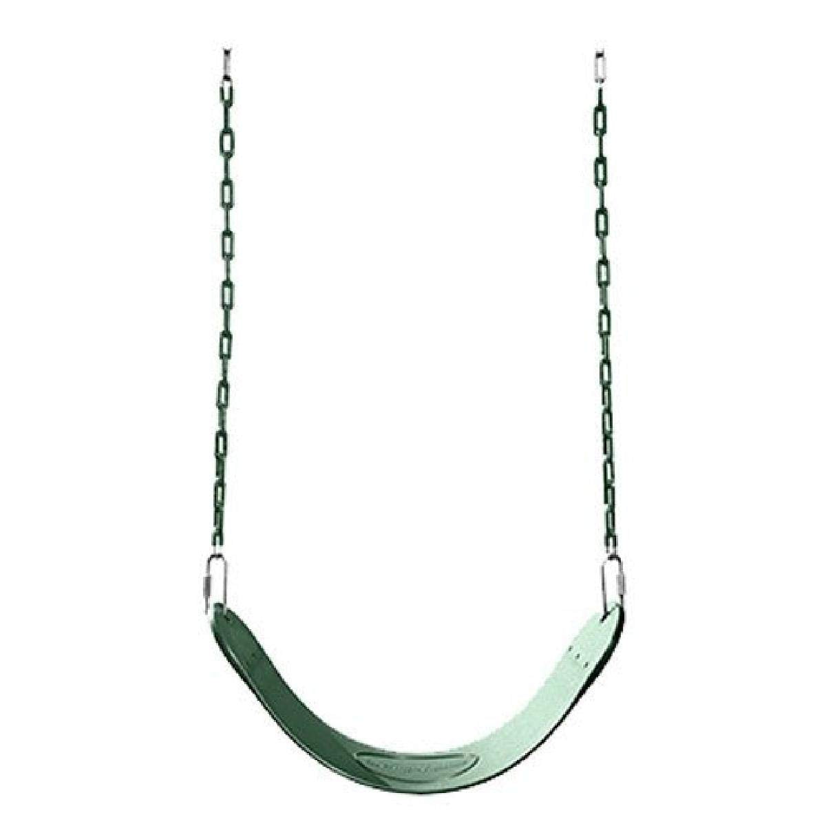 Swing-N-Slide Heavy Duty Green Swing Seat - 58'' Vinyl Coated Chain Backyard Playground Swing For Replacement Or Accessories