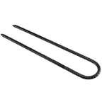 Mukchap 12 Pack 12 Inch U Shaped Rebar Stakes, Black U Rebar Hook, Heavy Duty Trampoline Wind Anchors Stakes For Camping Tents,