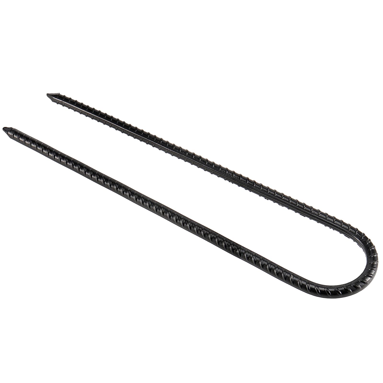 Mukchap 12 Pack 12 Inch U Shaped Rebar Stakes, Black U Rebar Hook, Heavy Duty Trampoline Wind Anchors Stakes For Camping Tents,