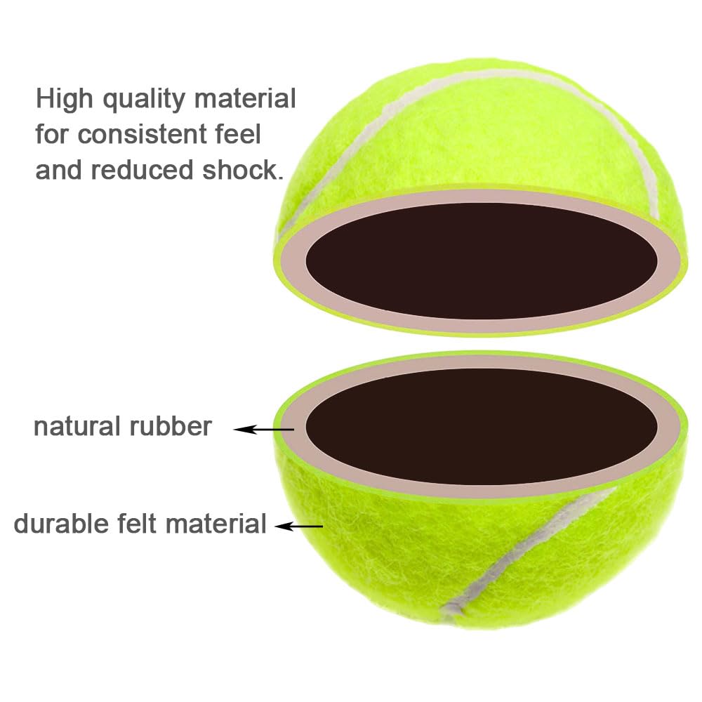 Swity Home Tennis Balls, 12 Pack Tennis Training Balls For Adults Kids Lessons, Practice Or Playing With Pet (Regular Color)