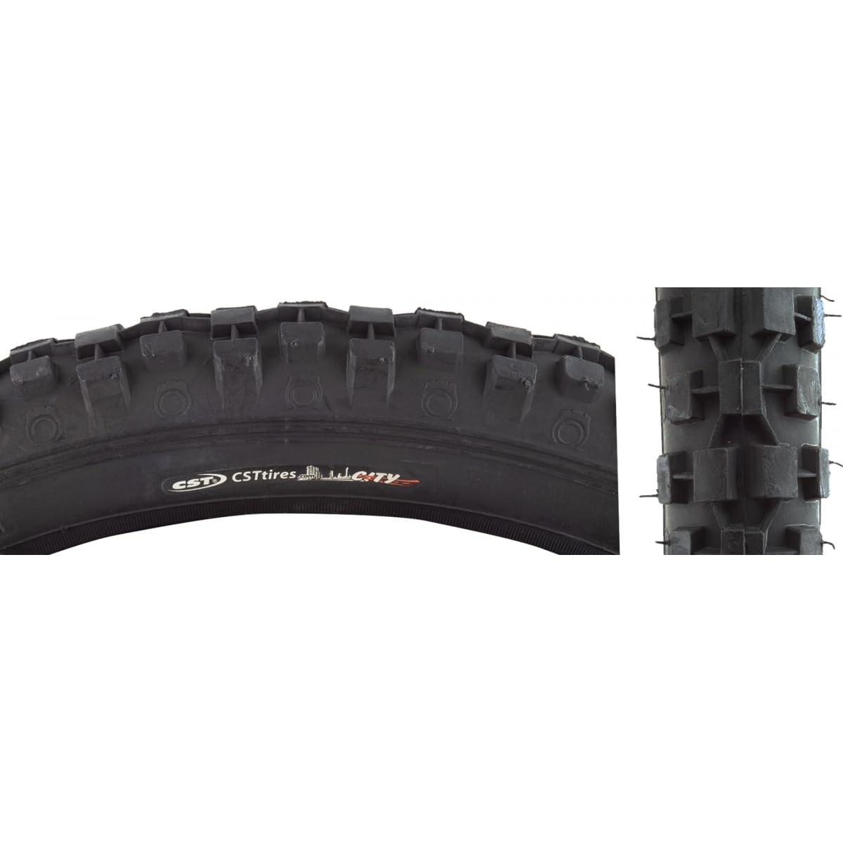Sunlite Knobby Cst93 Bmx/Mtb Tire, 20'' X 2.125'', Black/Black