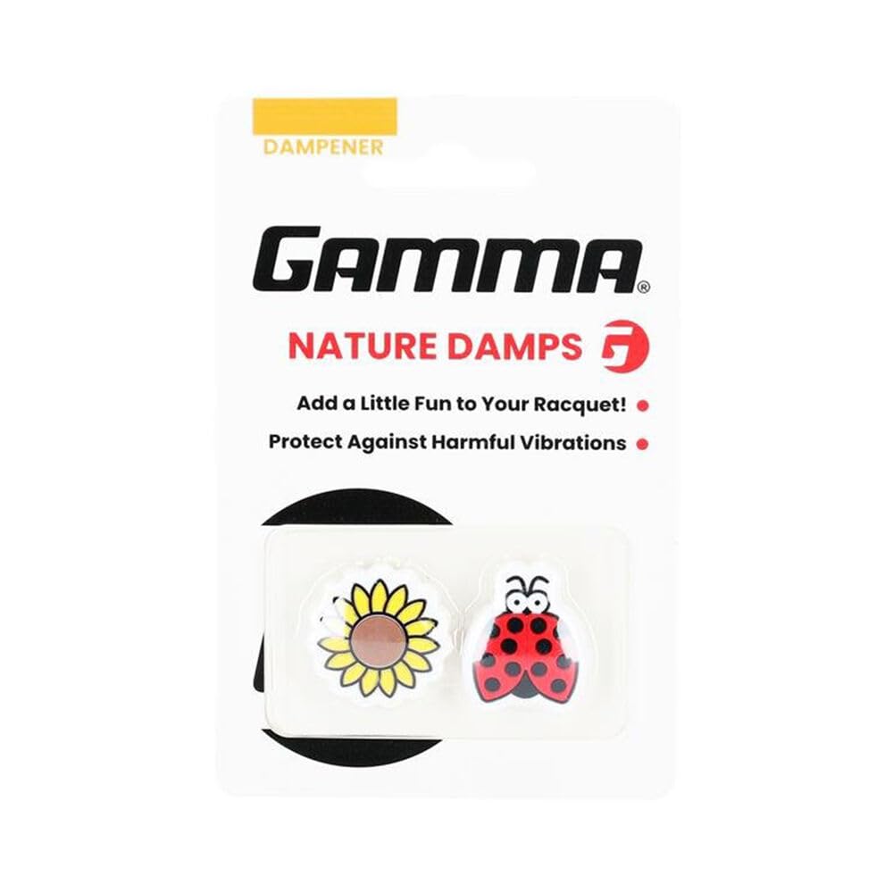 Gamma Nature Tennis Dampener - Sunflower & Lady Bug - 2-Pack