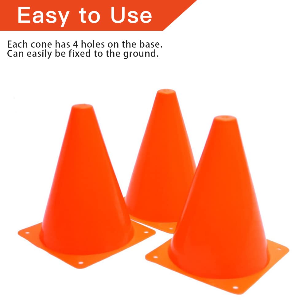 Novelty Place Multipurpose Training Cones (Set Of 12), Soft & Durable Traffic Cone For Safety, Agility, Soccer, Football & Other