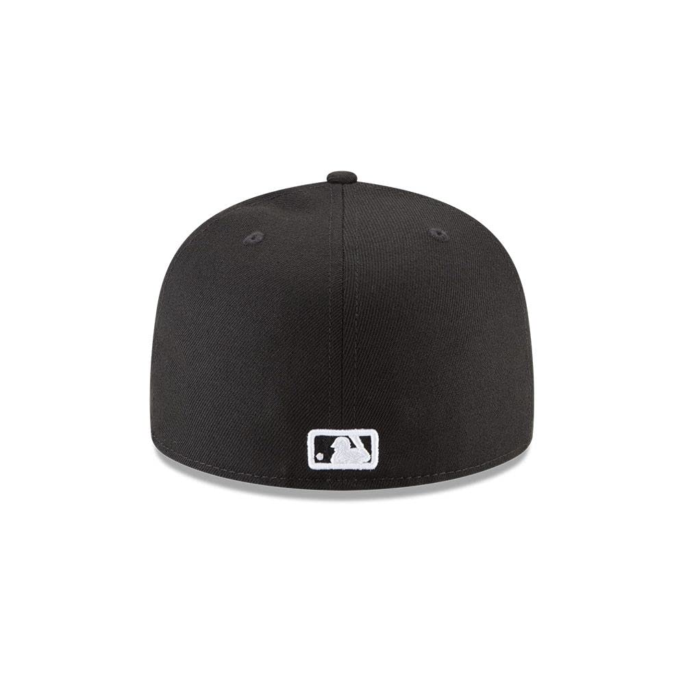 New Era Unisex-Adults New York Yankees Basic 59Fifty Fitted Cap Hat Black/White 11591127 (Size 7 7/8)