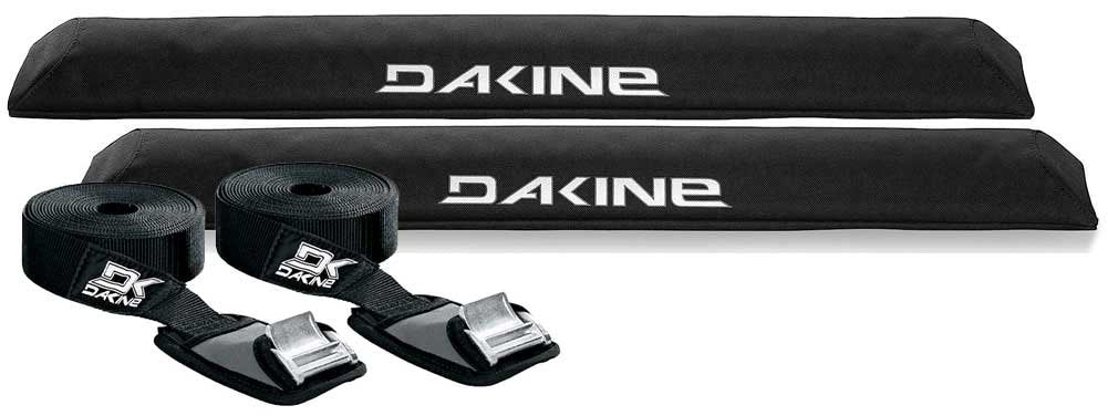 Dakine 28 Aero Long Black Surfboard/SUP/Kayak Roof Car SUV Rack Pad Set with 12 Baja Tie Down Straps