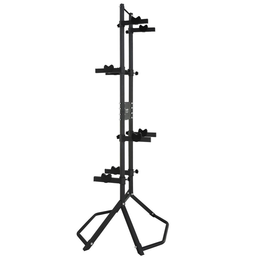 Vevor 4 Bike Storage Rack, Free Standing Gravity Wall Vertical Bike Rack, Fully Adjustable Bike Rack Garage, Sturdy Steel & Easy