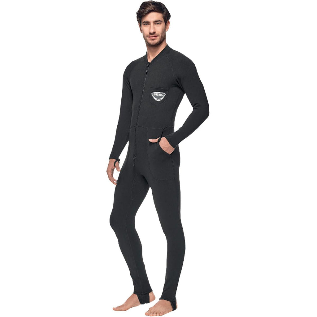 Seac Unifleece Insulating Undergarment Dry Suit, Black, Large