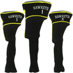 Team Golf Ncaa Iowa Hawkeyes Contour Golf Club Headcovers (3 Count) Numbered 1, 3, & X, Fits Oversized Drivers, Utility, Rescue