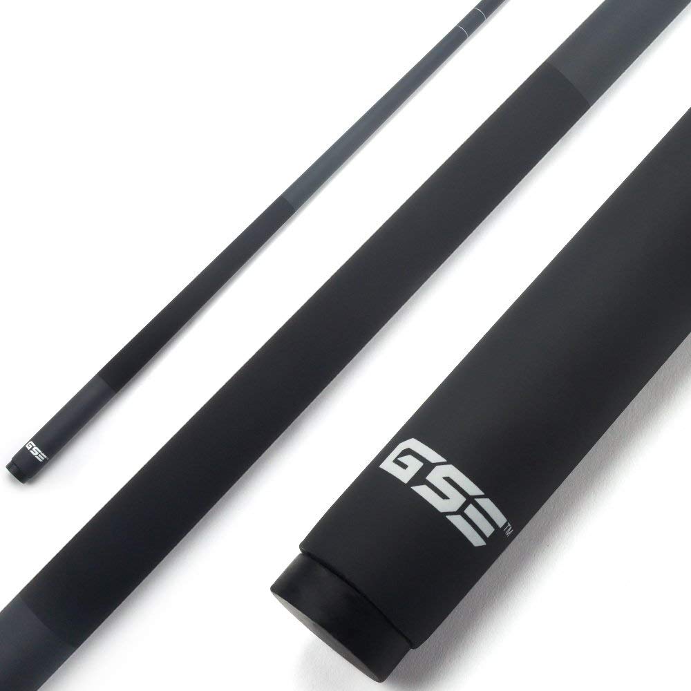 Gse 58'' 2-Piece Fiberglass Graphite Composite Billiard Pool Cue Stick (Matte Black, 20Oz)