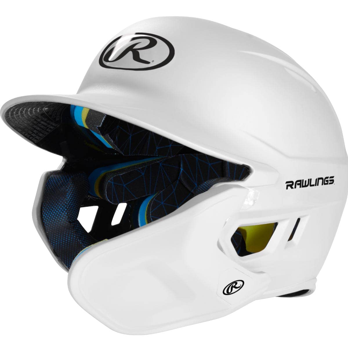 Rawlings | MACH ADJUST Batting Helmet with Extension Flap | Left Hand Batter | Junior (6 3/8 - 7 1/8) | Matte White