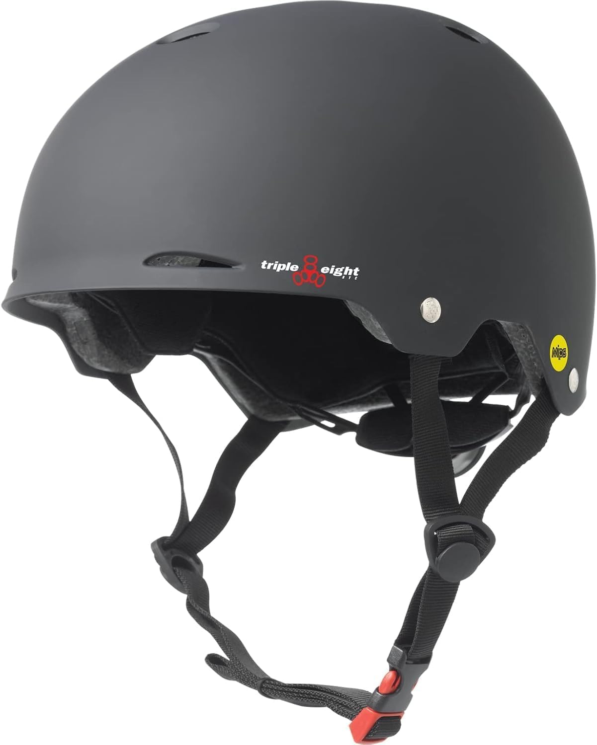 Triple Eight Gotham Dual Certified Mips Skateboard And Bike Helmet, Black Matte, Small / Medium