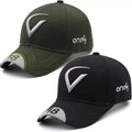 Goodfriends Unisex Baseball Cap Dark Green And Black Free Size Cotton For Sports And Casual Outdoor All Seasons Adjustable Sport