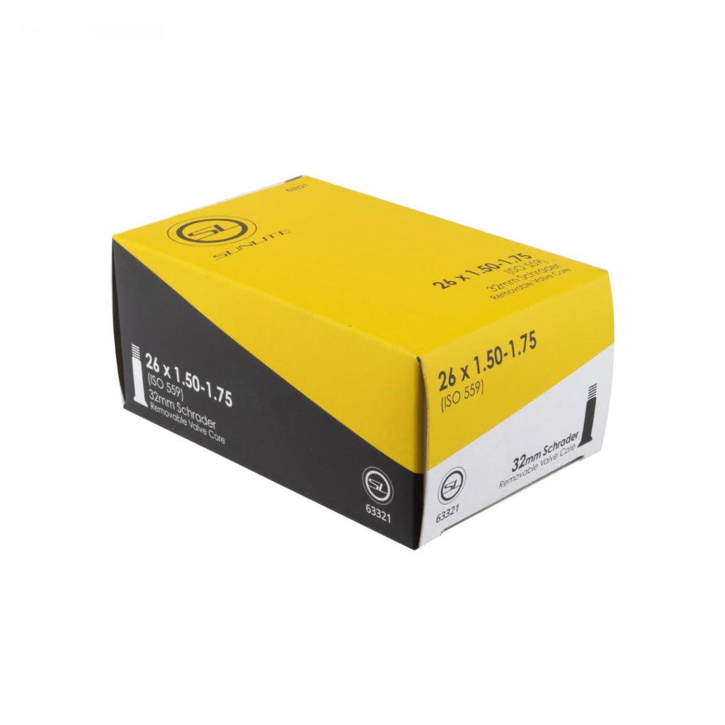 Sunlite Schrader Valve Bicycle Tubes, 26 X 1.50-1.75'' / 32Mm Valve