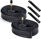 2 Pack 700C Bike Tubes 700 X 35/43C Av48 Schrader Valve With 3 Tire Levers Compatible With 700 X 35C 700 X 36C 700X37C 700 X 38C