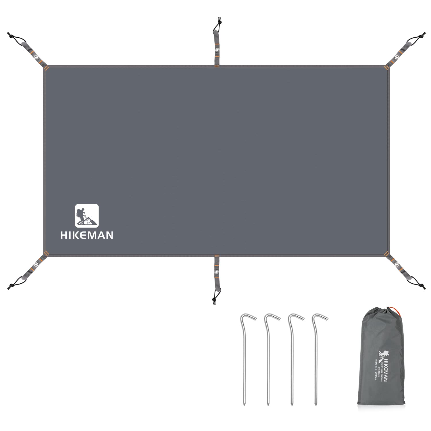 Waterproof Tent Footprint Camping Tarp - Ultralight Tent Floor Saver,Multifunctional Tents Ground Sheet Mat with 4 Tent Stakes f