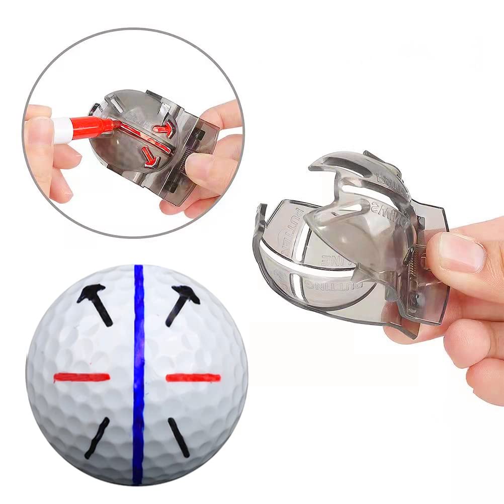 8 Pack Precision Golf Ball Marker, Upgrade Golf Accessories, 4 Golf Ball Marking Stencils And 4 Colors Golf Ball Markers, Golf B