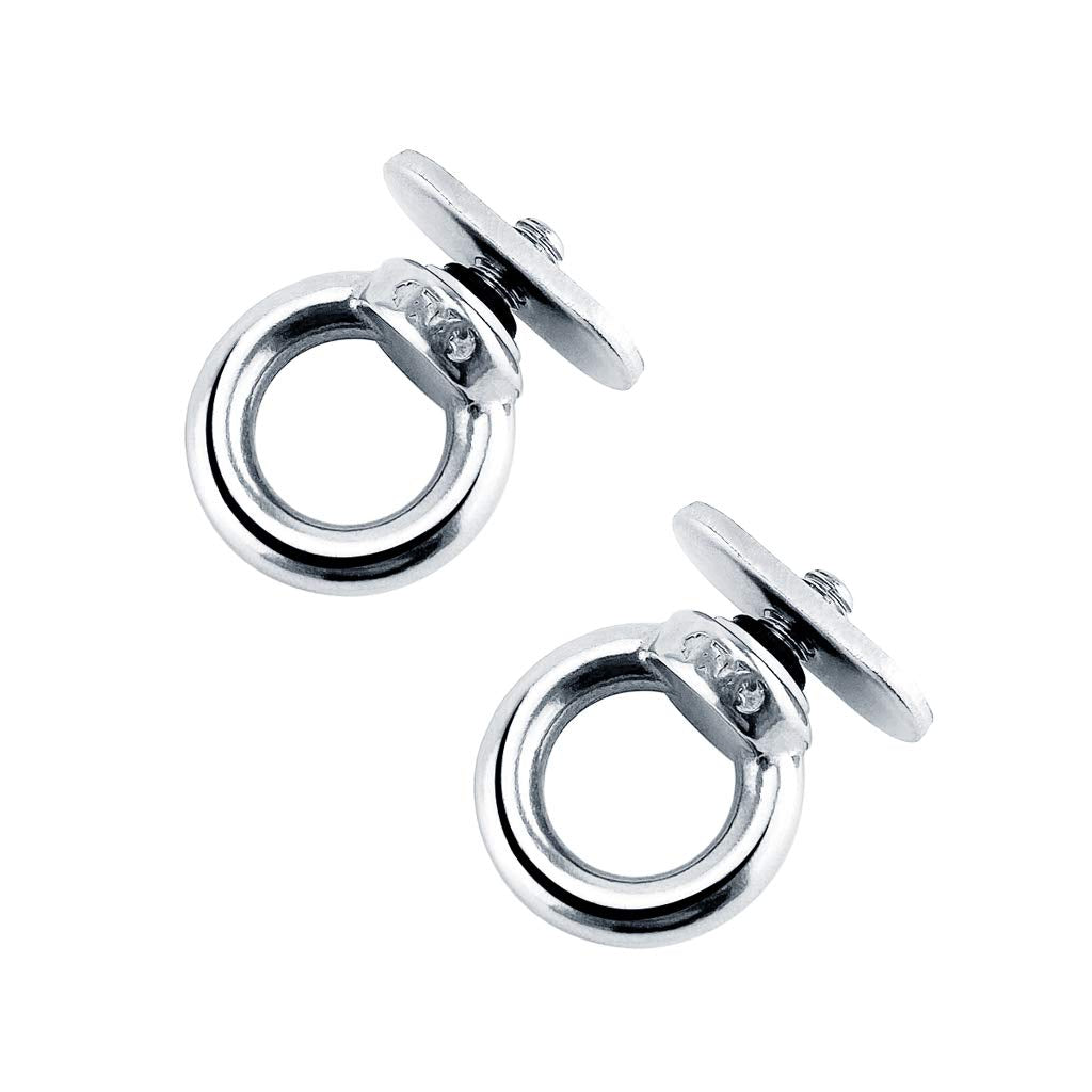4 Pack 316 Ss Track Mount Tie Down Eyelet, Hold Bungee Cord Or Ropes Up To 0.6''