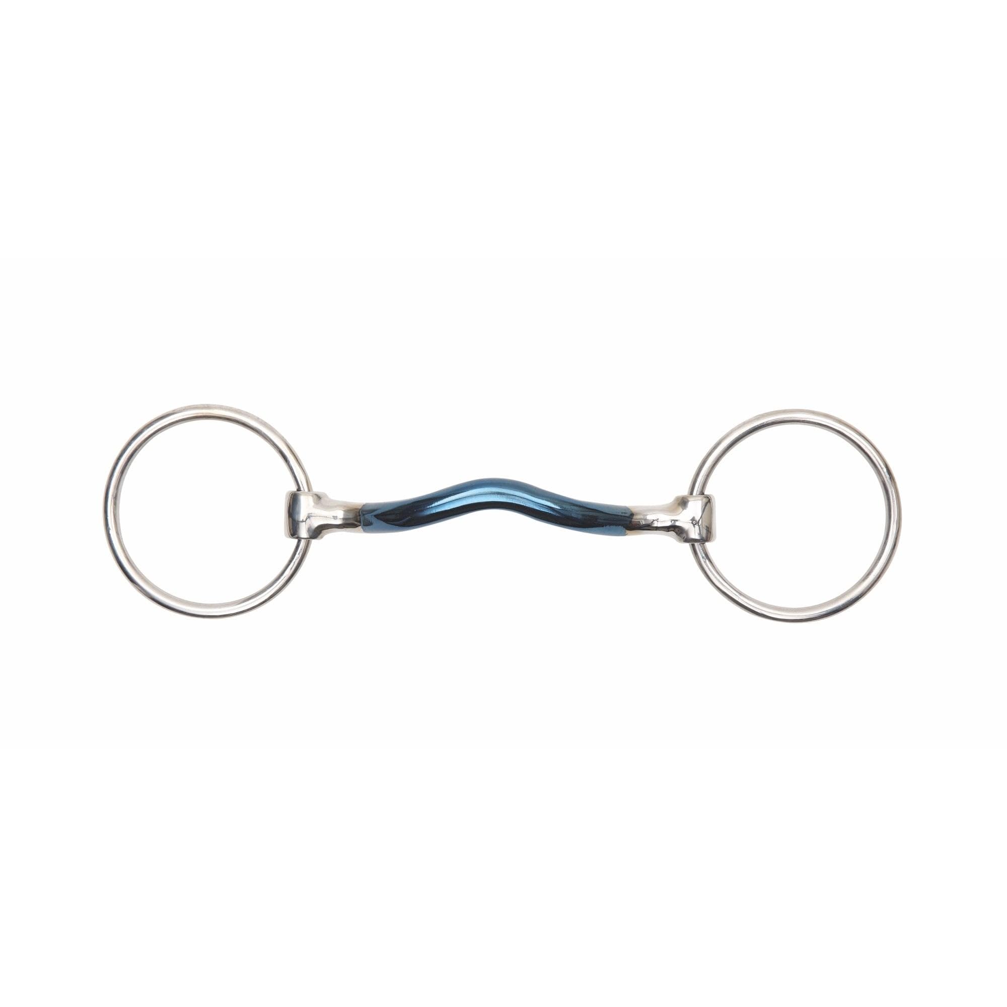 Shires Blue Alloy Loose Ring With Mullen Mouth (5'')