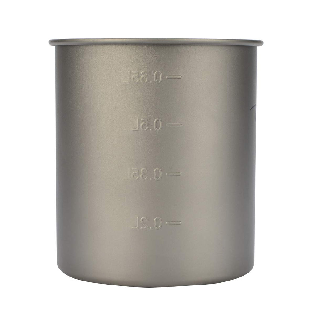 Timberbrother 750Ml Titanium Outdoor Camping Mug With Lid (Without Handle)
