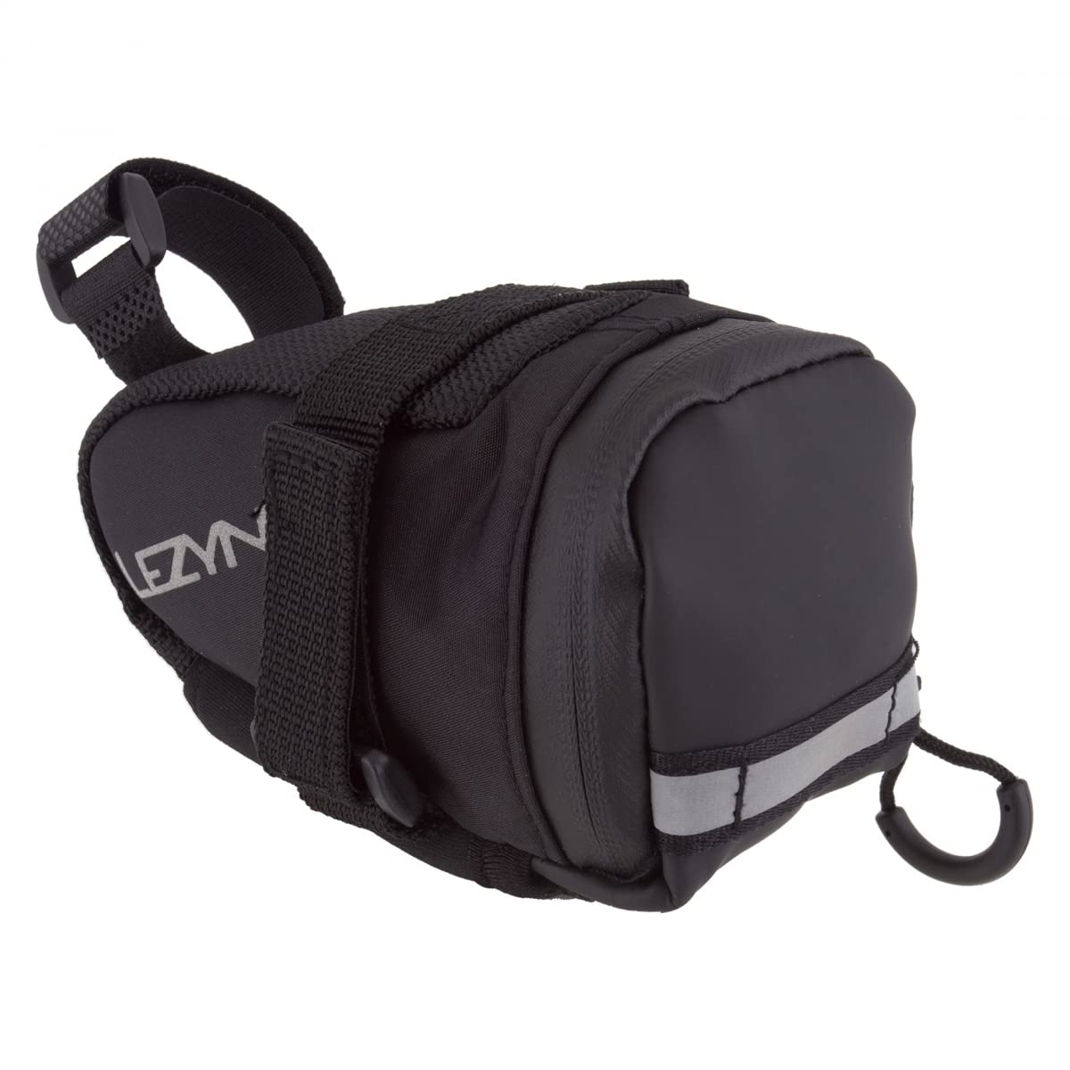 LEZYNE M-Caddy Bicycle Saddle Bag, Road, Mountain, Gravel Bike, Seat Pack, Black, hook and loop Attachment, 0.4L, Black/Black