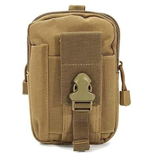 Homaxa New MenS Belt Bag Fanny Pack  Mini Brown Waist Pouch With Multiple Compartments, WaterResistant, Molle Compatible  Tr