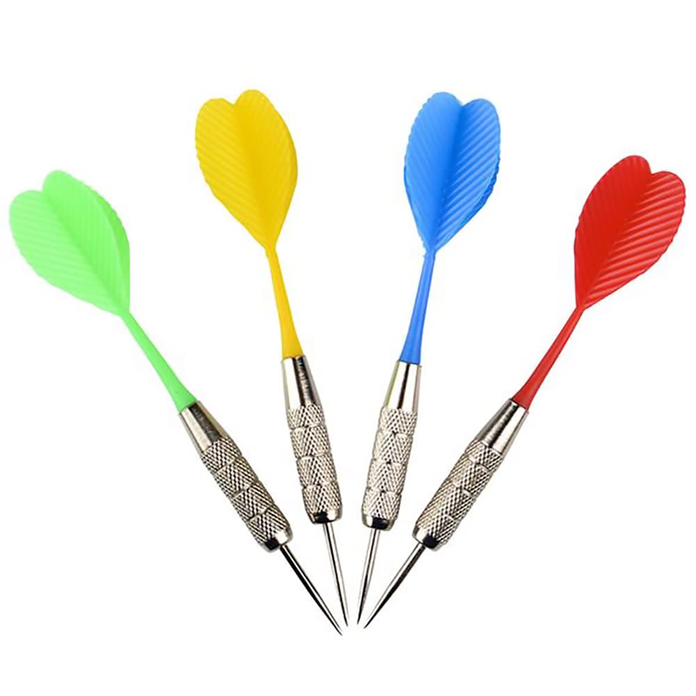 The Dreidel Company 12 Weighted Balloon Throwing Dart with Copper Heads, Assorted Colors, One-Dozen Multicolor Plastic Flights a