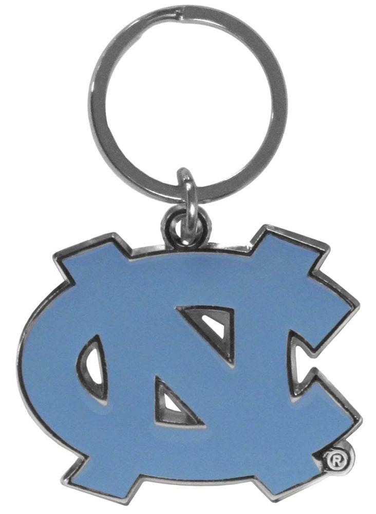 Ncaa Siskiyou Sports Fan Shop North Carolina Tar Heels Chrome & Enameled Key Chain One Size Team Colors