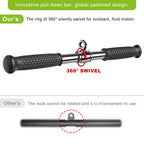Seleware 18'' Rotating Straight Bar Cable Machines Attachments For Gym, Pull Down Bar Press Down Bar With Non-Slip Flat Soft Rub