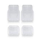 Vaygway All Weather Floor Mats-Universal 4 Piece Car Interior- Rubber Clear Car Plastic Rug- Heavy Duty Weather Protection Mats