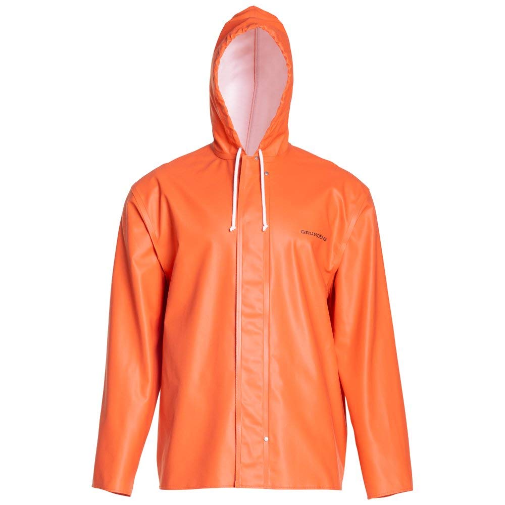 Grund  ns Mens Clipper 82 Hooded Fishing Jacket, Orange - 2X-Large