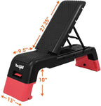Yes4All Multifunctional Fitness Aerobic Step Platform/Aerobic Deck, Household Step Workout Bench For Home Gym (Red/Black)