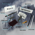 Demon Complete Ski Tune Kit With Wax And Brush Kit- Snowboard Tuning Kit**Made In Usa Wax**