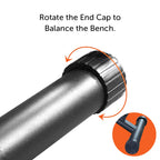 Gymenist Exercise Bench Adjustable Foldable Compact Workout Weight Bench Easy To Carry No Assembly Needed, Black-Orange (Fold-11