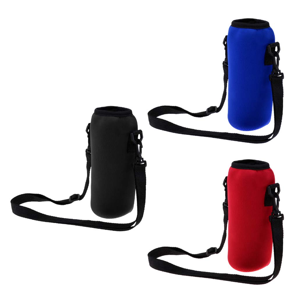 Vms India 1000Ml Sports Water Bottle Holder Sleeve Bag Neoprene Carry Pouch Case Black