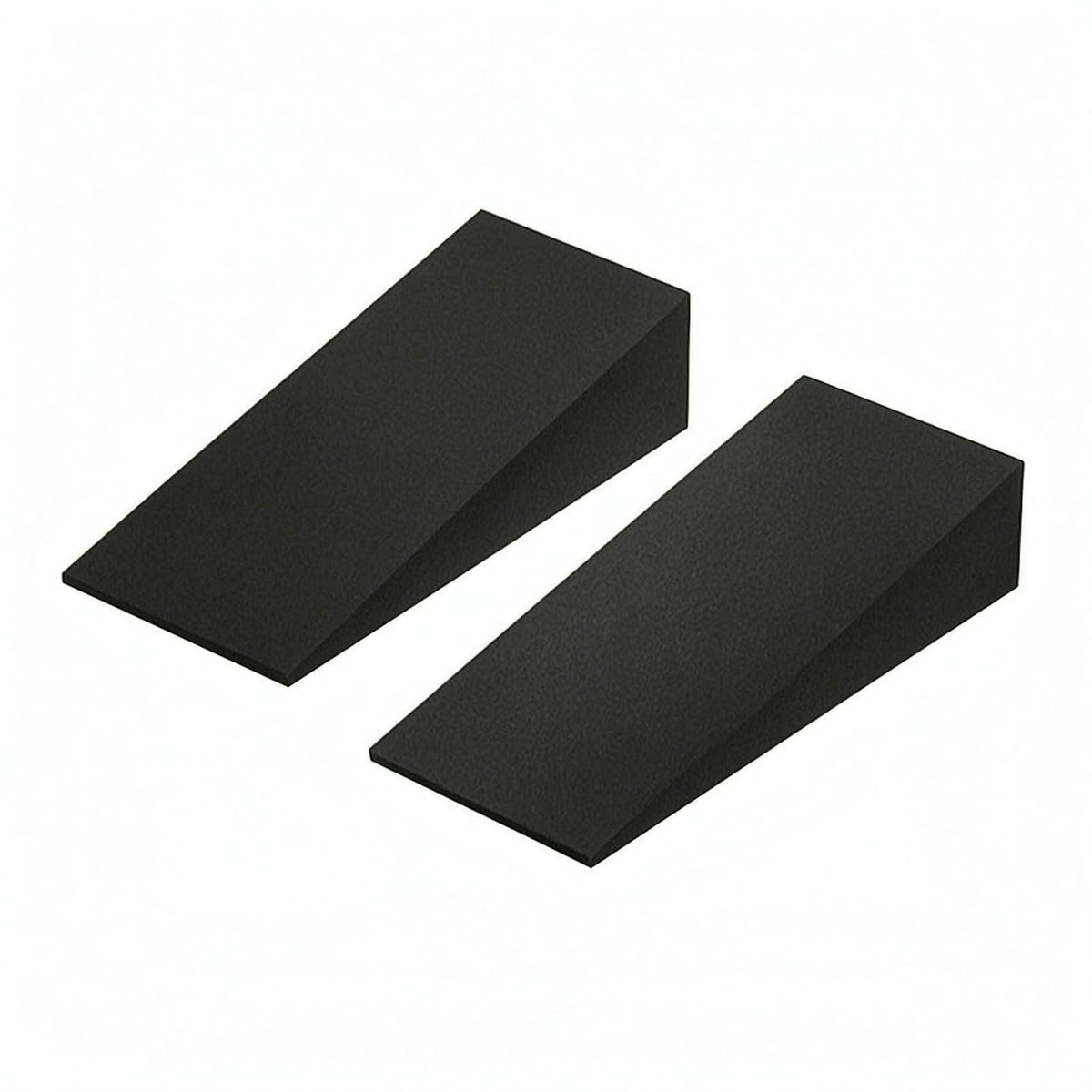 ECOMISTIQ 2 Pieces EVA Calf Stretch Board Sloped Design Stretching Wedge Board Flat Base Calf Support Wedge Black, Black