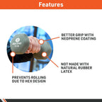 Body Sport Neoprene Dumbbell, Black, 3 Lb. Pair - Dumbbell For Exercises - Strength Training Equipment - Neoprene Dumbbell - Hom