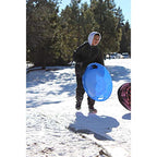 Slippery Racer Heavy-Duty Cold Weather Downhill Pro Adults And Kids Plastic Outdoor Winter Saucer Disc Snow Sleds With Handles,