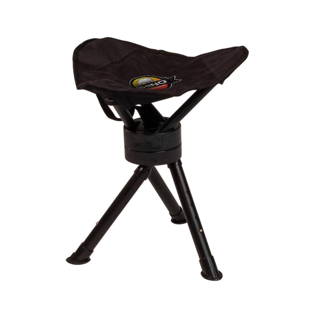 Rhino Blinds Rhino Outdoors RC-829 Hunting Swivel Stool w/Adjustabe Legs, Black