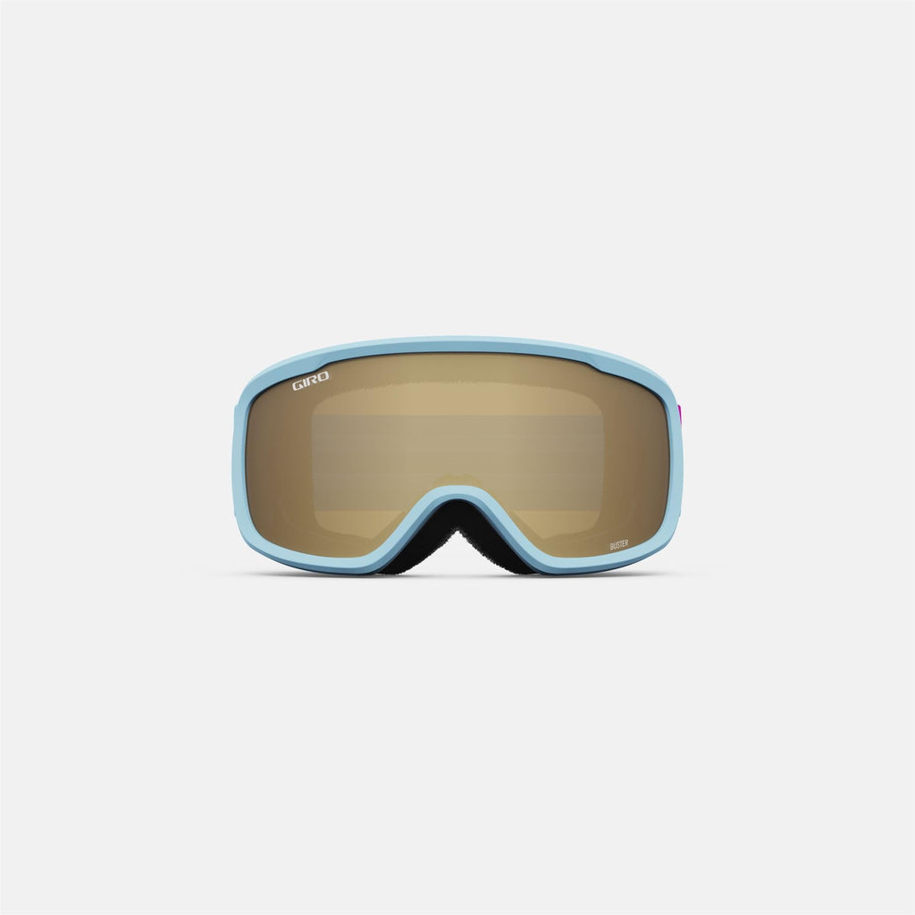 Giro Buster Kids Ski Goggles - Snowboard Goggles For Youth, Boys & Girls - Light Harbor Blue Phil Strap With Amber Rose Lens