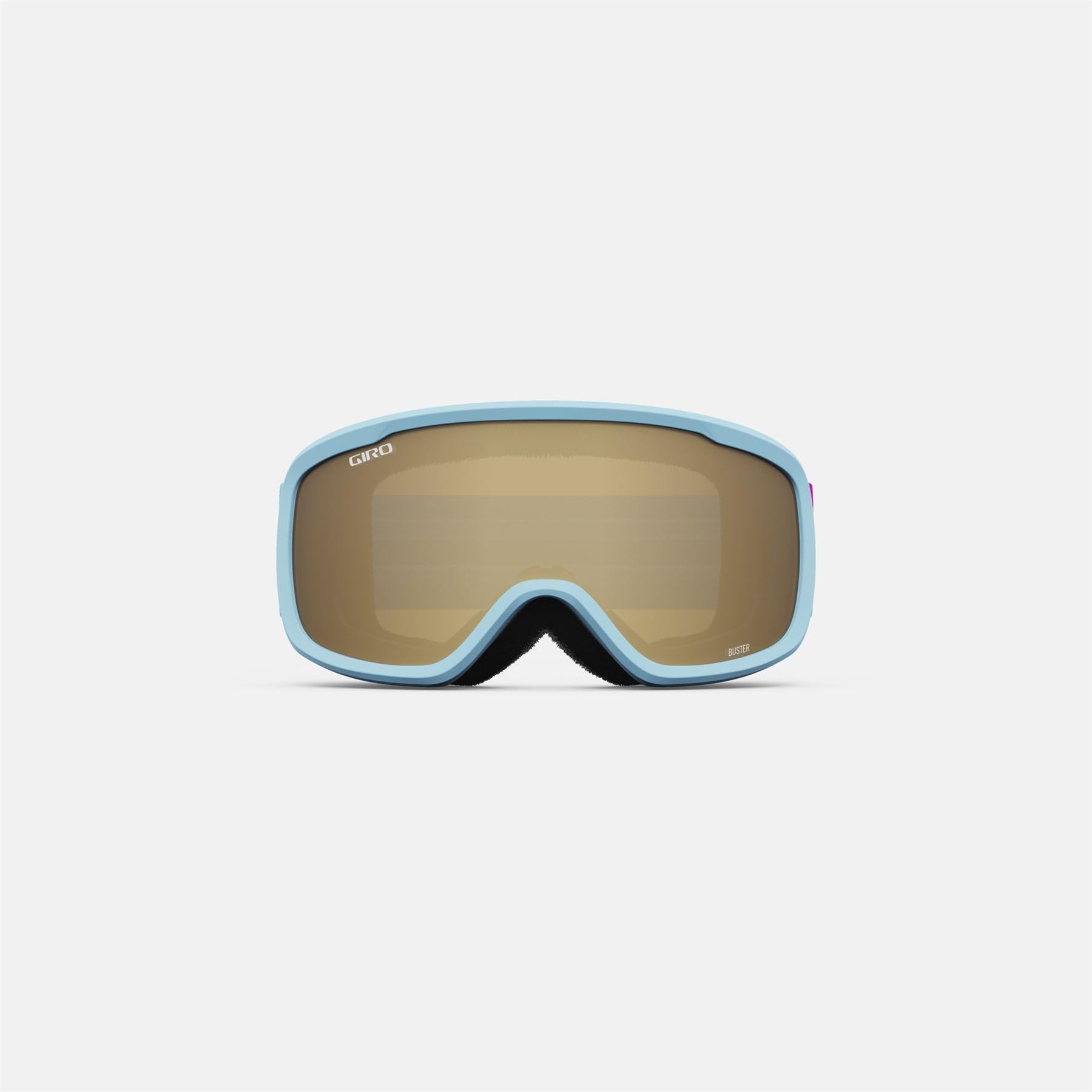 Giro Buster Kids Ski Goggles - Snowboard Goggles For Youth, Boys & Girls - Light Harbor Blue Phil Strap With Amber Rose Lens