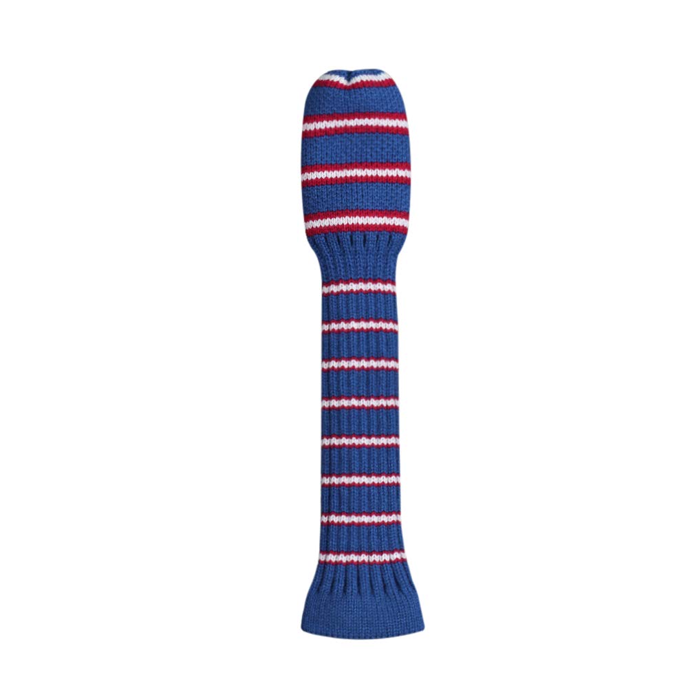 Scott Edward Knit Hybrid Golf Club Covers Fits Hybrids/Ut Classical Fine Stripes With Long Neck Funny And Fresh Colors (Blue Red