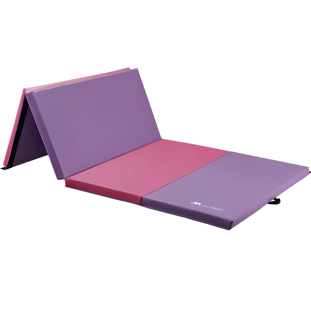 M Hi-Mat Gymnastics Mat, Folding Exercise Mat Thick Aerobics Mats Tumbling Mats For Stretching Fitness With Carrying Handles (Ex