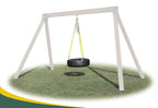 Eastern Jungle Gym Heavy-Duty 3-Chain Rubber Tire Swing Seat With Adjustable Coated Swing Chains - Swing Set Accessories