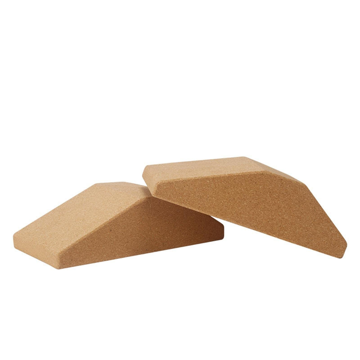 Enakshi Cork Squat Wedge Yoga Block Yoga Prop Accessory for Pilates Stretching 2 Piieces with Bag (Yoga Props)