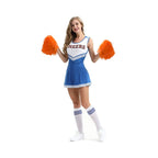 Hooshing 12Pcs Cheerleading Orange Plastic Cheer Pom Poms With Handles For Team Spirit Sports Party Dance