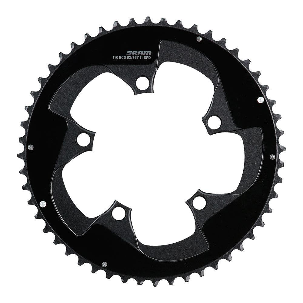 SRAM Red 22 52T x 110mm BCD YAW Chainring with Two Pin Positions, B2